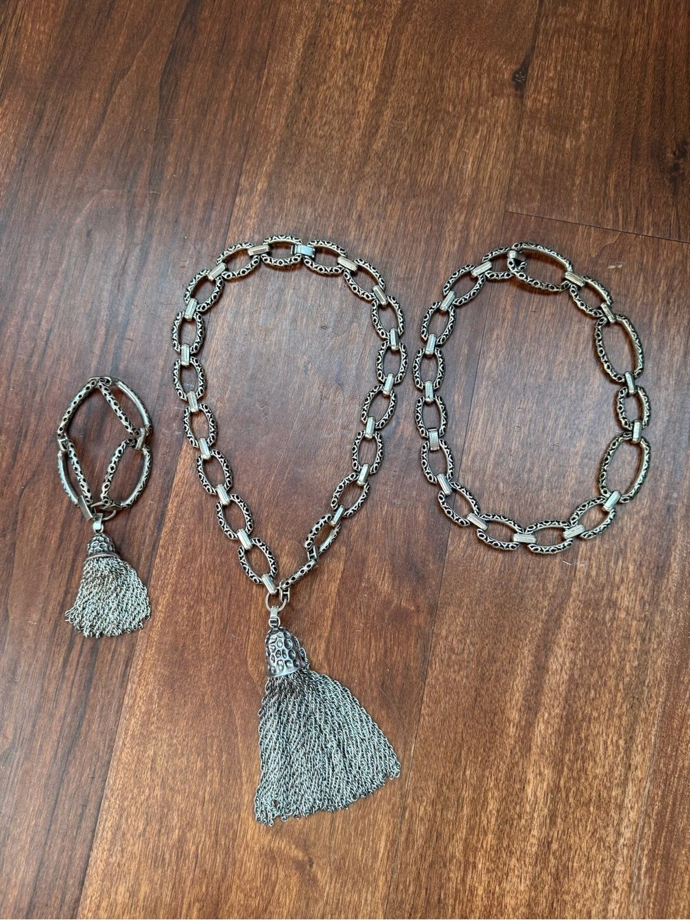 Kendra Scott Miller Tassel Necklace & Bracelet Set in Silver